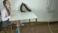 School girl peeing 